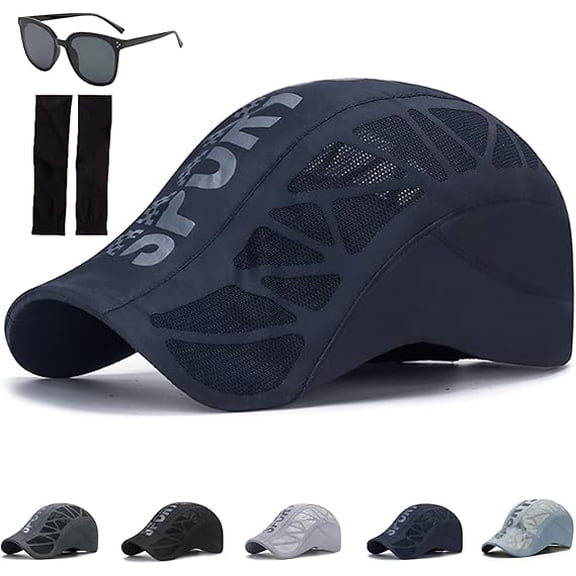 Aeromesh Sport Cap, Stead Essentials Ultra-Breathable Performance Mesh Cap for Men Lightweight, Quick-Dry, Adjustable Fit