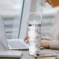 thumbnail image 4 of Owl Tumbler with Handle and Flip Straw for Women Men, 30oz Cute Stainless Steel Insulated Cup, Water Bottle Travel Coffee Mug, Gifts for Animal Lovers, 4 of 5