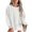 White, variant on Hoodies for Women Women's Fashion Round Neck Solid Color Long Sleeve Sweatshirt Top Sweatshirts for Women White M