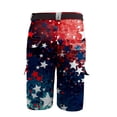thumbnail image 2 of Drmagiyhm Shorts Men Athletic Casual Wide legs Short Lightweight Stars and Stripes Tactical Short Pants Fashion Men's Cargo Clothing with Pocket Royal Blue M, 2 of 4
