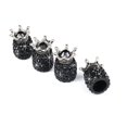thumbnail image 1 of Car Wheel Tire Valve Caps Tyre Rim Stem Covers Color Rhinestone Airdust Waterproof for Automobiles Motorcycles Trucks BikesCrown C 4PCS He Qiyong unisex, 1 of 1