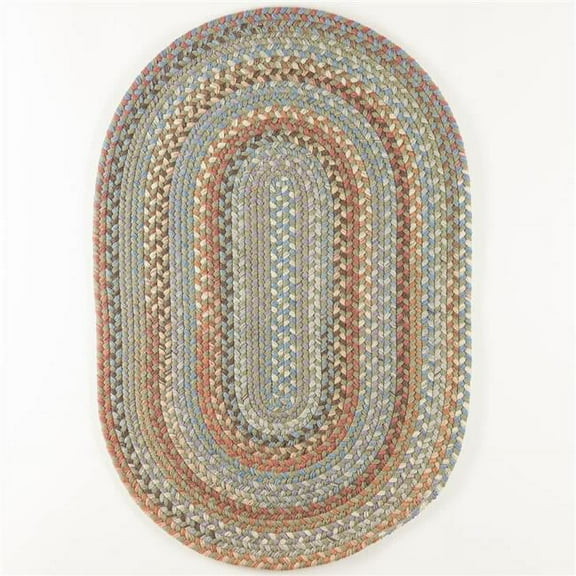 Rhody Rug BH67R024X048 2 x 4 ft. Bar Harbor Seaweed Oval Rug, Multi Color