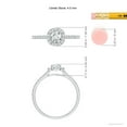 thumbnail image 5 of ANGARA Natural Diamond Halo Ring with Accents in 14K White Gold for Women (Size-4.5mm | Color-G | Clarity-VS2) | April Birthstone, Birthday, Anniversary, Jewelry Gift for Women | Natural Diamond Ring, 5 of 10