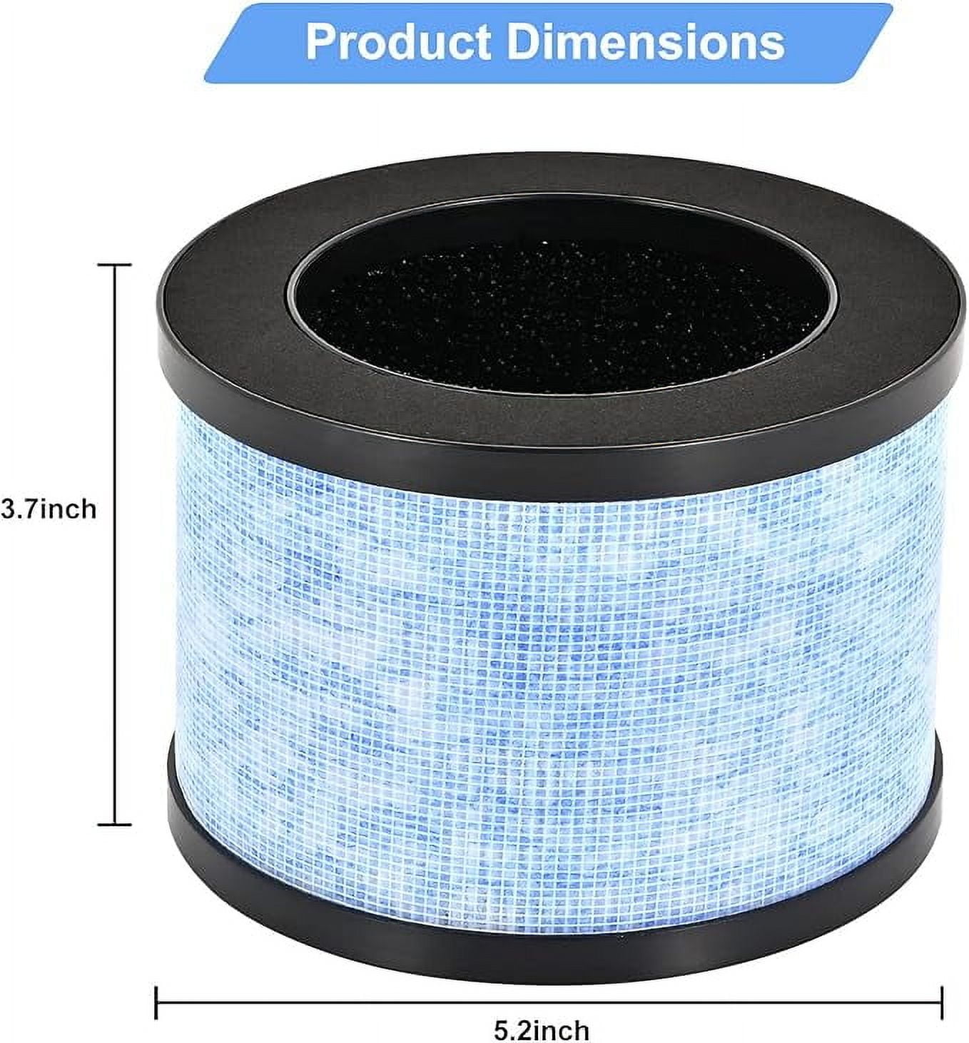 2 Pack FreAire KN6391 Replacement Filter Compatible with FreAire KN6391 Air Puri-fier, MK01 MK06 Air Purifi-ers, 3-in-1 H13 HEPA Filter, Activated Carbon and Pre-filter, 360° Rotating Filter
