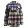 thumbnail image 6 of Womens Casual Plus Size Shacket Jacket Long Sleeve Button Down Shirts Blouses Tops, 6 of 6