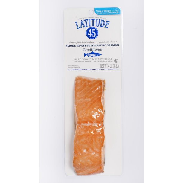 Latitude 45 Roasted Smoked Atlantic Salmon, 4 oz