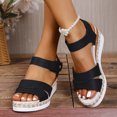 thumbnail image 6 of Willtoo Wedges Sandals for Women Open Toe Slingback Platform Wedges Sandal with Adjustable Ankle Strap Summer Slip On Arch Support Comfortable Walking Sandals Casual Dressy Beach Outdoor Sandal, 6 of 6