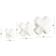 thumbnail image 3 of 6"W, 5"W, 3"H White Marble Geometric Jack Sculpture, by DecMode (3 Count), 3 of 7