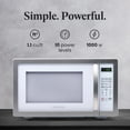 thumbnail image 2 of Farberware Microondas de encimera de 1000 vatios, 1,1 pies cúbicos - Horno microondas con iluminación LED y bloqueo para niños - Perfecto para apartamentos y dormitorios - Fácil de limpiar, blanco, pl, 2 of 5