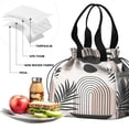 thumbnail image 4 of Boho Bohemian Art Drawstring Lunch Bag Women - Drawstring Lunch Bag Insulated for Work Office - Stain-Resistant Large Lunchbags for Women with Multi-Pockets, 4 of 6