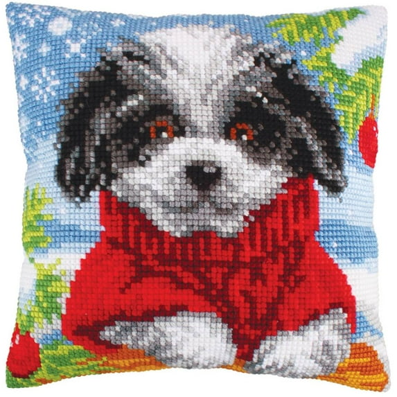 Collection D'Art Stamped Needlepoint Cushion 15.75"X15.75"-Wolly Winter