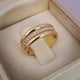 thumbnail image 1 of Anillo de boda de moda para mujer, anillo de compromiso con circonita cúbica micro pavé, accesorios de joyería para mujer, pareja sencilla, tamaño 6, dorado, 1 of 5