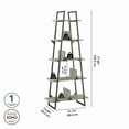 thumbnail image 6 of Bush Furniture Refinery A-Frame Etagere Bookshelf, 6 of 7
