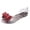 Red, variant on Bow Clear Jelly Sandals for Women Open Toe Summer Transparent Slip on Comfy Flat Slippers Lightweight Nonslip Beach Walking Shoes Khaki Size 8