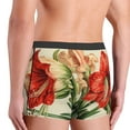 thumbnail image 6 of Salouo Vibrant Amaryllis Flowers Print Men's Boxer Briefs,Breathable Underwear Elastic Waistband Briefs for Men -XX-Large, 6 of 8