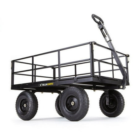 Vermont Garden Cart - Gorilla Carts GOR1200-COM Heavy-Duty Steel Utility Cart with Removable Sides and 13