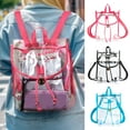 thumbnail image 4 of Sportteer Transparent Backpack PVC Clear Backpack Stadium Approved Waterproof Drawstring Transparent Visible Men Women Teenage Outdoor Travel Casual Bookbag Clear Stadium Bag, 4 of 8