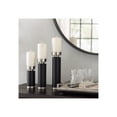 thumbnail image 2 of Stylish Modern Taper Candle Holders for Home Decor- Decorative Candle Stick Holder Perfect for Mantel, Console Table, or Table Centerpiece - Elegant Table Decor and Home Accent - Set of 3, 12", Black, 2 of 12