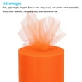 thumbnail image 3 of 200 Yards Tulle Ribbon Rolls Netting Fabric Spools 6" Orange for Christmas Wrapping Wedding DIY, 3 of 5