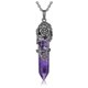 thumbnail image 1 of Collar de cristal curativo hexagonal y cadena yuxing amatista, 1 of 4