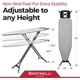 thumbnail image 2 of Bartnelli Extreme Stability Ironing Board 43x13" Height Adjustable, Upgraded Heavy-Duty Metal Frame & Iron Rest, 2 of 7