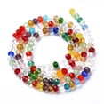 thumbnail image 2 of EOEMY 50Strand 4mm Colorful Faceted Glass Rondelle Beads Tiny Loose Spacer Beads Craft, 2 of 3