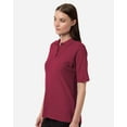 thumbnail image 2 of Harriton M105W Women's Maverick CVC Pique Polo-Wine-L, 2 of 6