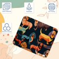 thumbnail image 3 of Dachshund Square Mouse Pad, 8.3x9.8 Inch, Non-Slip Rubber Bottom, Printed Desk Mat for Office and Gaming, 3 of 6