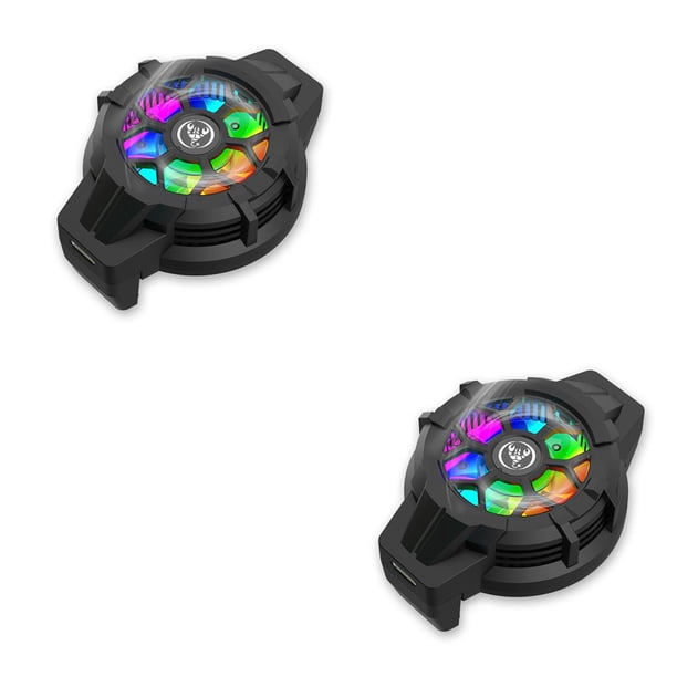 Methold Juego de enfriador para juegos de teléfono móvil tipo C, ventilador de refrigeración, Protector de sobrecalentamiento, montaje en radiador, Negro 2piezas
