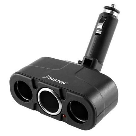 Insten 12V 3-Way Car Charger Cigarette Lighter Socket Splitter Adapter