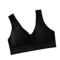thumbnail image 2 of YWDJ Plus Size Strapless Bras for Women Pullover Bras No Wire Sleep Bras Wide Strap Full Coverage Push up Wrap Comfy Bras Padded Plus Size Comfortable Bras Lounge Bras Black M, 2 of 3