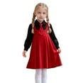 thumbnail image 3 of SGFCWSX Girls School Uniform 2 Piece Set for Kids Collared Pleated Dress with Tie Spring Outfit Red Size 7-8 Years, 3 of 10