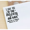 thumbnail image 3 of Printtoo Personalized Violet Self Inking I Love You To The Moon And Back Favor Stamp Custom Wedding Favor Rubber Stamper-60 x 40 mm, 3 of 6
