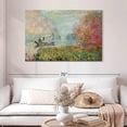 thumbnail image 2 of Elephant Stock The Studio Boat On The Seine Wall Art - Horizontal Canvas Wall Art - Living Room Wall Decor - Nature Canvas - Gray And Green Decor By Claude Monet - 48" x 32", 2 of 8