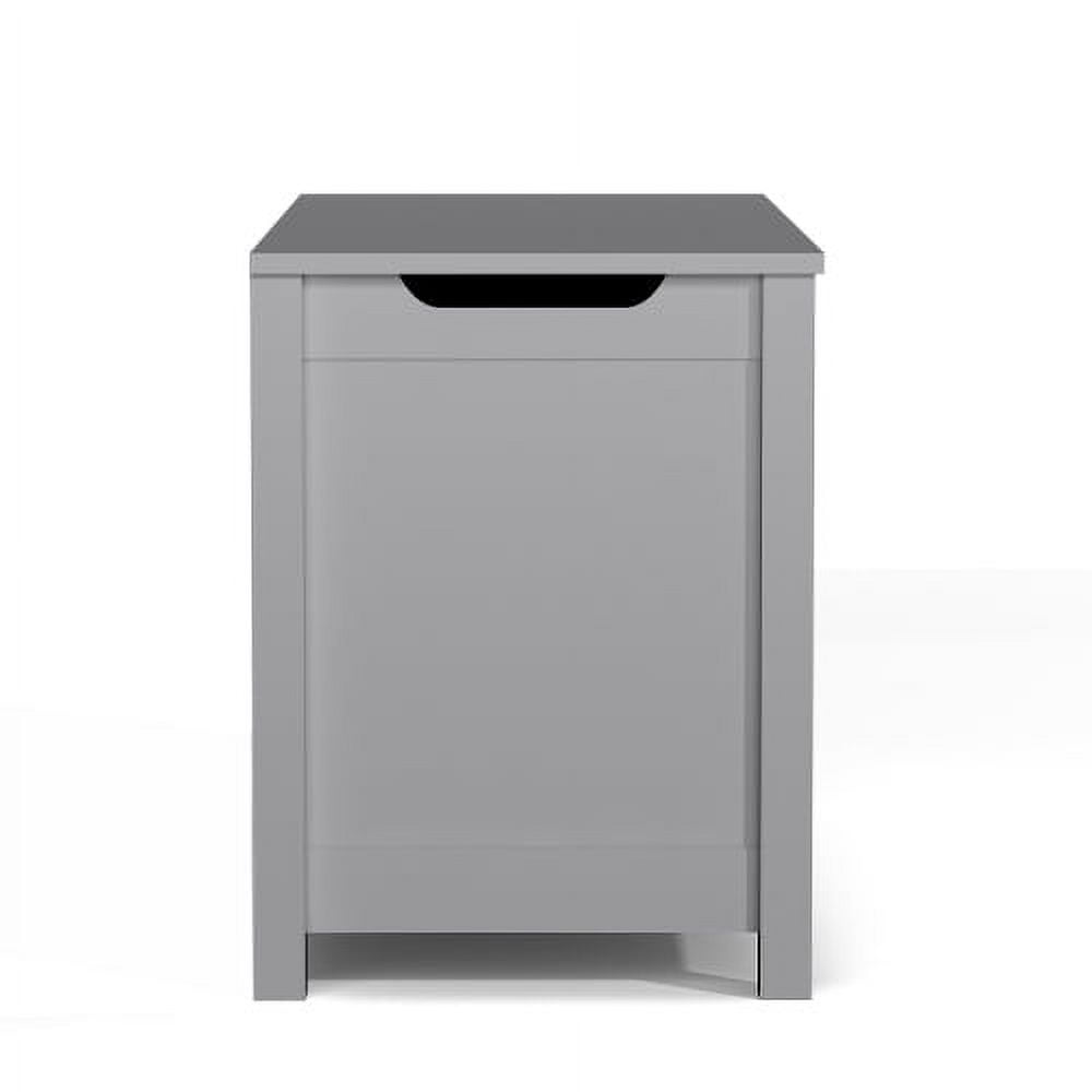 Yoneston Kids Wooden Toy Box Flip-top Storage Chest Bench with Safety Hinged Lid, Gray
