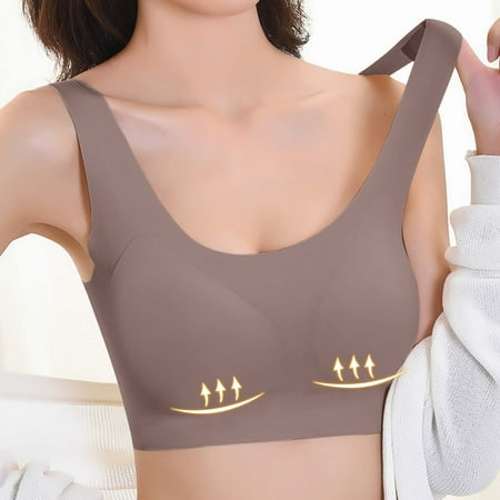 TUWABEII Women s Push-up Non-slip Lace Flower Surface Beautiful Back Seamless Push-up One-piece Bralettes Without Steel Ring Wireless Lift T-Shirt Bra