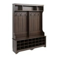thumbnail image 3 of Prepac 60 in W x 77 in H x 15.5 in DWide Hall Tree with Shoe Storage, 3 of 8