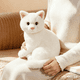 thumbnail image 3 of Lindo Juguete de Peluche de Gato Blanco 10.2'' Gatito Suave y Abrazable Muñeco de Animal de Peluche para Amigos Regalo de Peluche para Mascota, 3 of 4