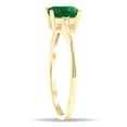 thumbnail image 3 of SZUL Women's Emerald Cut Emerald and Diamond Classic Band in 10K Yellow Gold, 3 of 5