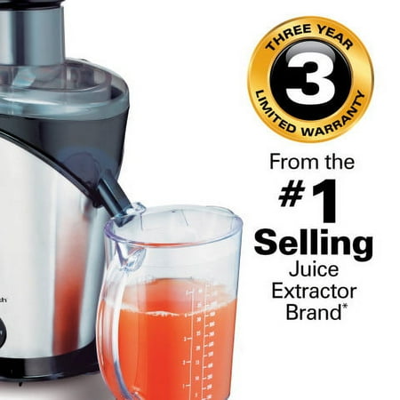 Hamilton Beach - Big Mouth Plus 2-Speed Juice Extractor - Black/Silver/White