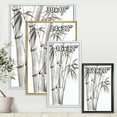 thumbnail image 4 of Designart 'Palm Bamboo Detail On White III' Traditional Framed Canvas Wall Art Print, 4 of 5