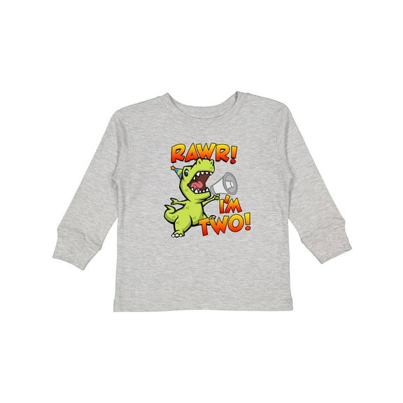 Inktastic Rawr I'm Two Dinosaur Boys or Girls Long Sleeve Toddler T-Shirt