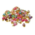thumbnail image 1 of Abbracc 50 Pieces Space Beads Rhinestone Glass Loose Beads with Hook for Jewelry Making gold, 1 of 9