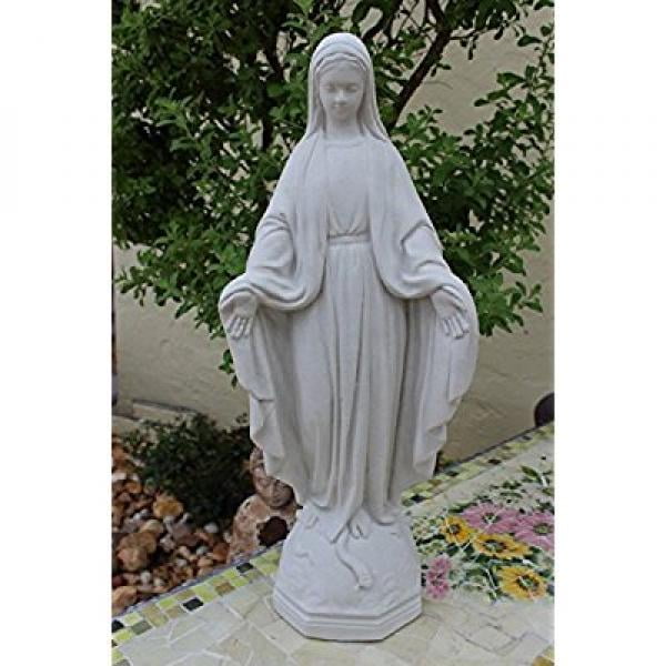 VIRGIN MARY CONCRETE STATUE BLESS MOTHER YARD ART NEW