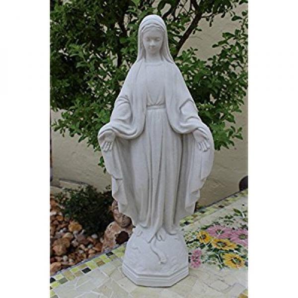 VIRGIN MARY CONCRETE STATUE BLESS MOTHER YARD ART NEW
