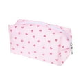thumbnail image 1 of 1 Pc Bolsa de Cosméticos en Forma de Corazón para Mujeres, Duradera, para Vacaciones y Actividades al Aire Libre, Gimnasio, EVA, Rosa Rojo, 1 of 4
