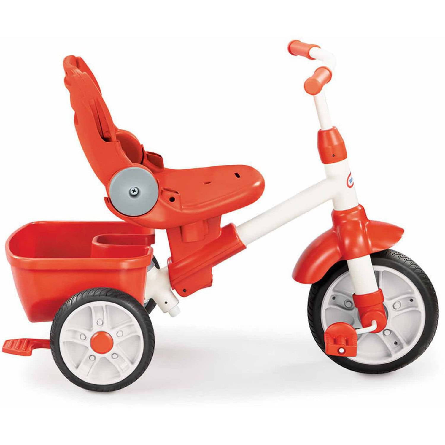 Little Tikes 5 in 1 Deluxe Ride Relax Recliner Red Trike Convertible Tricycle Toddlers w 5 Stages of Growth Shade Canopy Kids Boys Girls Ages 9