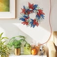 thumbnail image 7 of 4th of July Patriotic Wreaths, 17.71 Inch Red White Blue Patriotic Heather Wreath, Artificial Blossom Wreath for Memorial Day, Independence Day, Front Door Wreath, Farmhouse Outdoor Decor, 7 of 7