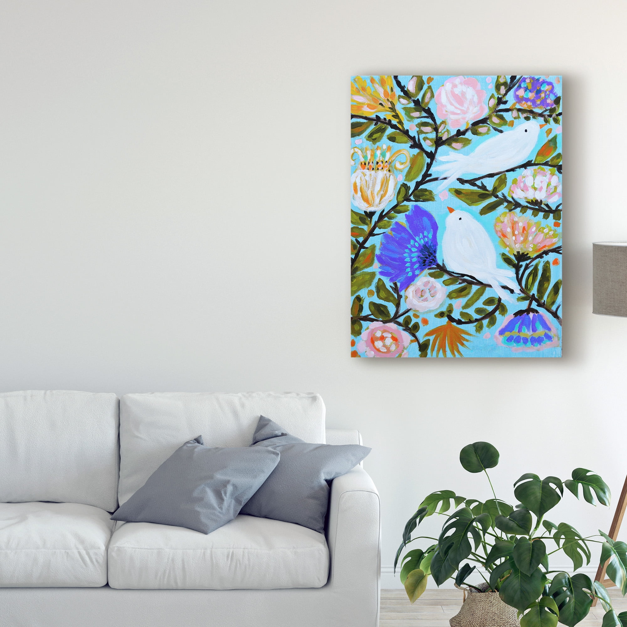 Trademark Fine Art 'Sweet Love Birds II' Canvas Art by Karen Fields