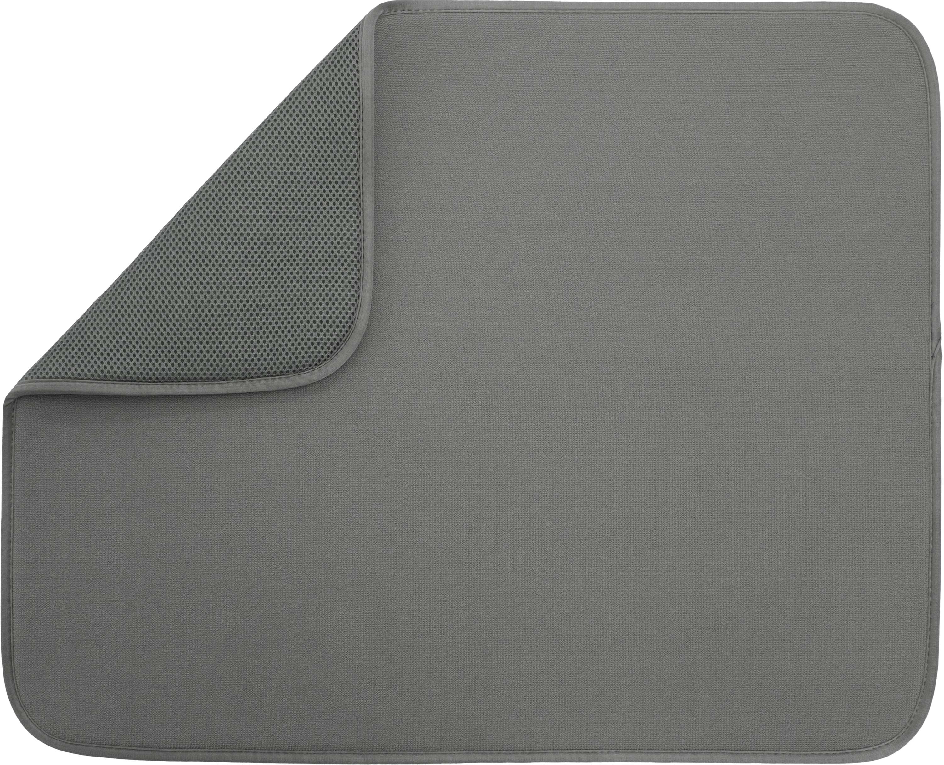 Mainstays Microfiber Dish Drying Mat, 18 in. x 24 in., Gray Flannel